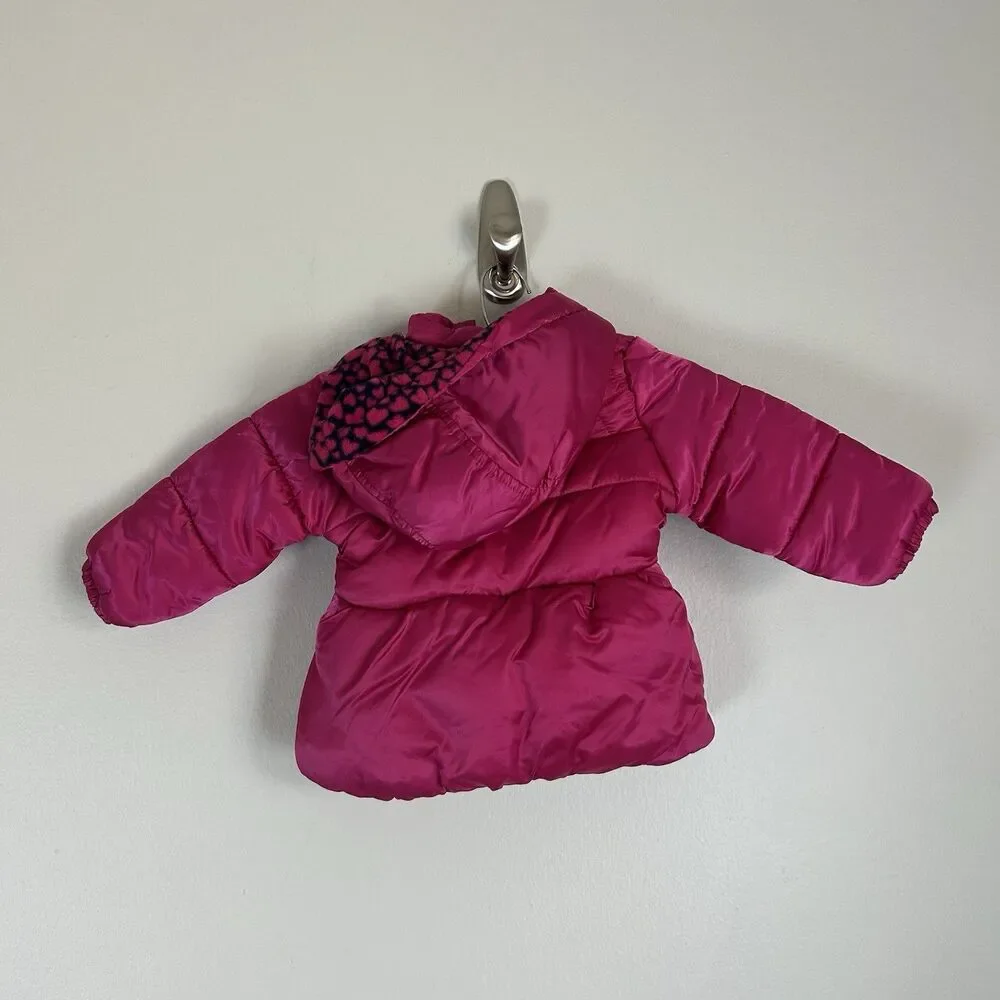 OshKosh Jacket Coat Girls 12M Pink Insulation Hooded Parka Ski jacket Puffer